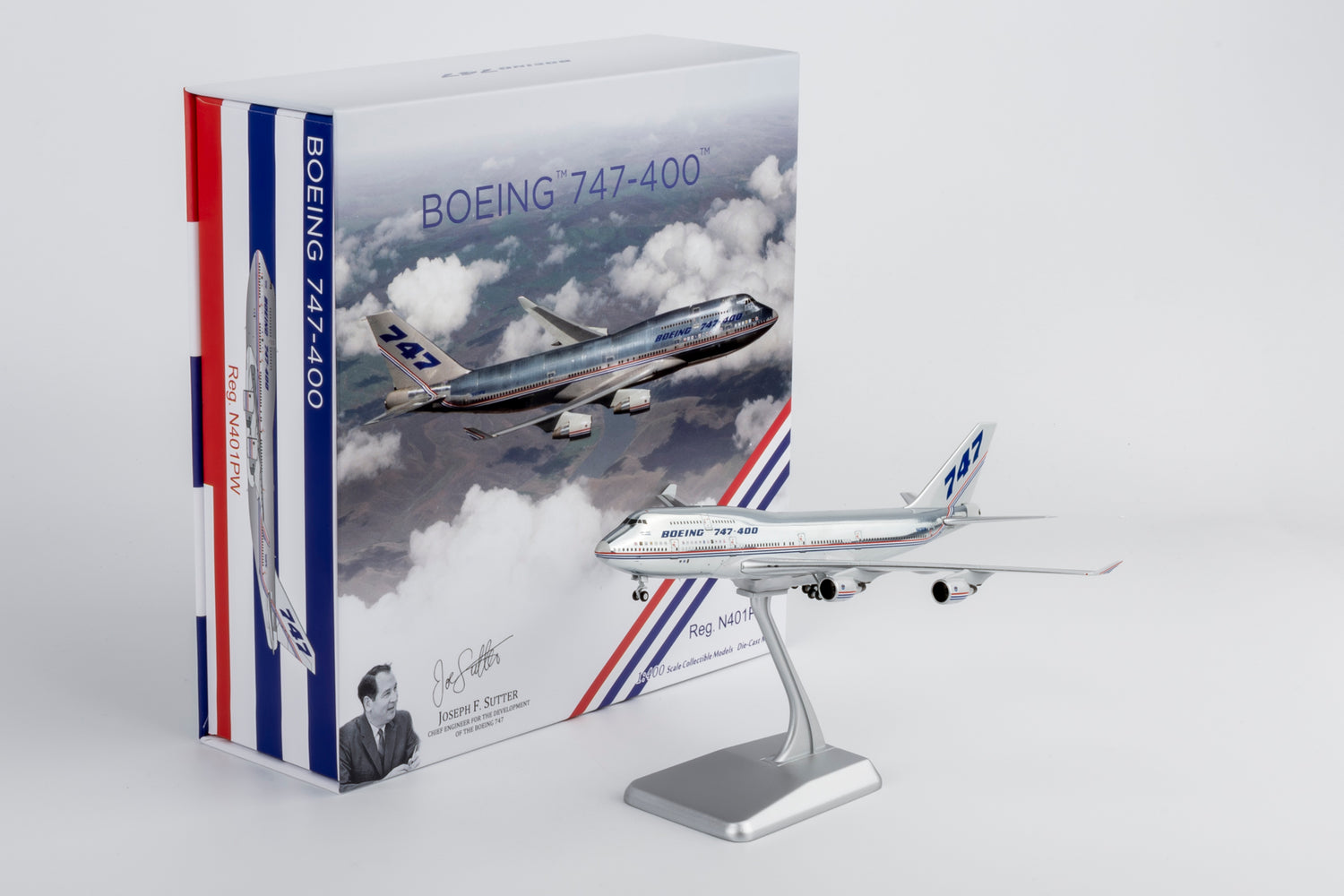 NG Models The Boeing Company Boeing House Colors Boeing 747-400 N401PW (Ultimate) 1/400 Aircraft Scale Model