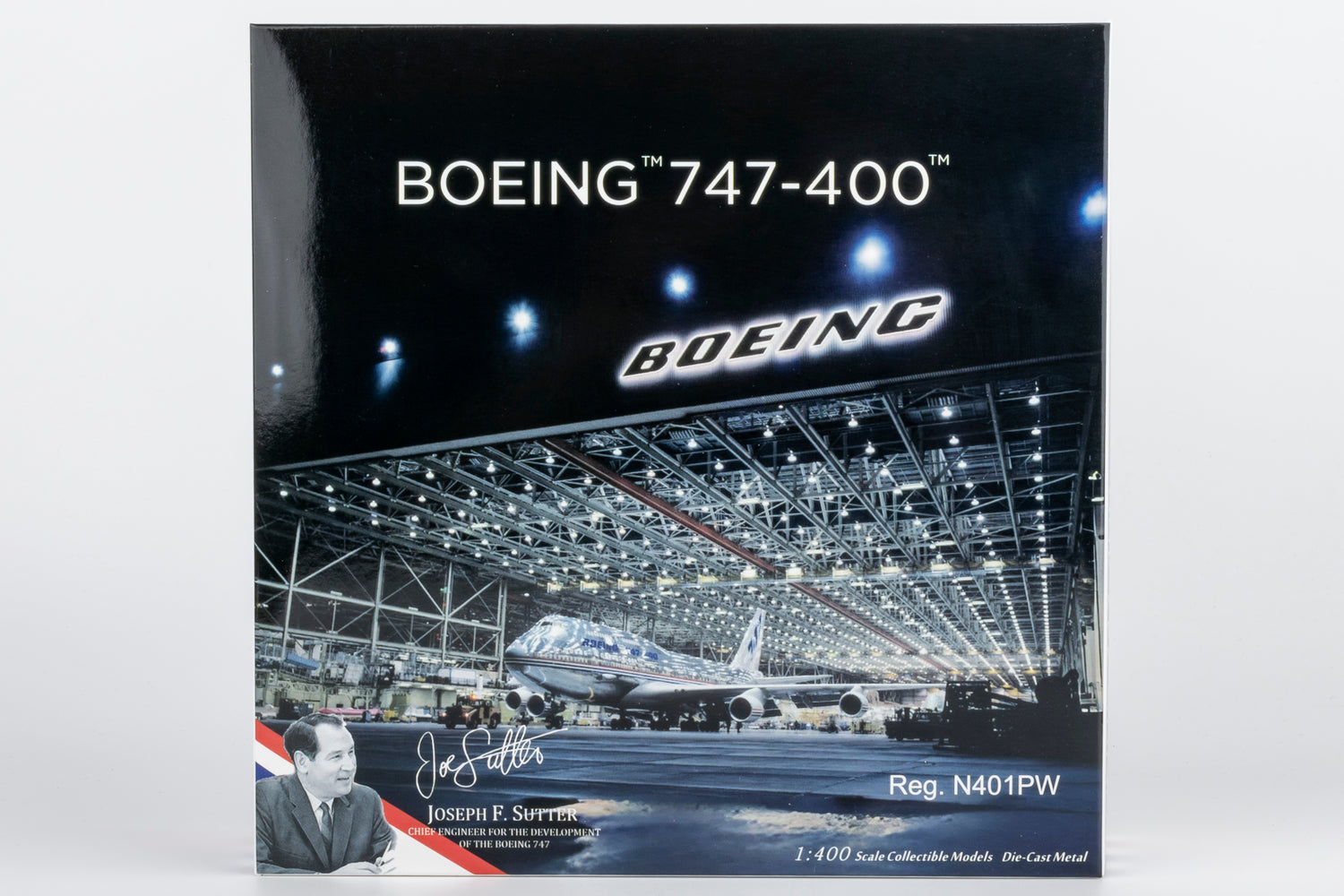 NG Models The Boeing Company Boeing House Colors Boeing 747-400 N401PW 1/400 Aircraft Scale Model