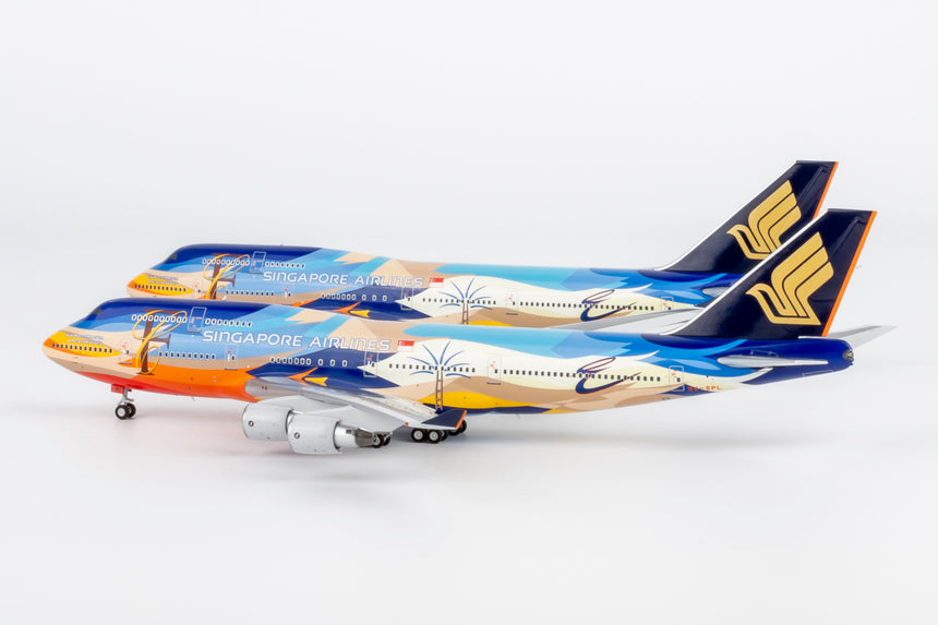 NG Models Singapore Airlines "Tropical" livery Boeing 747-400 9V-SPL 1/400 Aircraft Scale Model