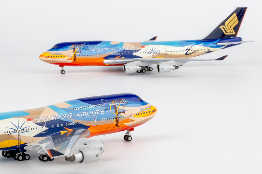 NG Models Singapore Airlines "Tropical" livery Boeing 747-400 9V-SPL 1/400 Aircraft Scale Model