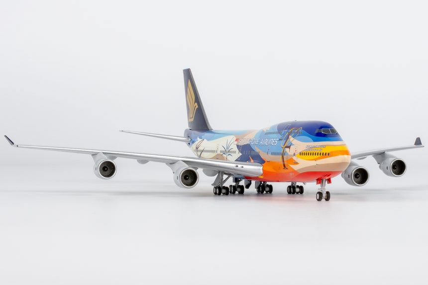 NG Models Singapore Airlines "Tropical" livery Boeing 747-400 9V-SPL 1/400 Aircraft Scale Model