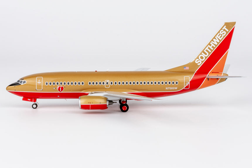 NG Models Southwest Airlines Mustard rocket livery without winglets Boeing 737-700 N758SW 1/200 Aircraft Scale Model