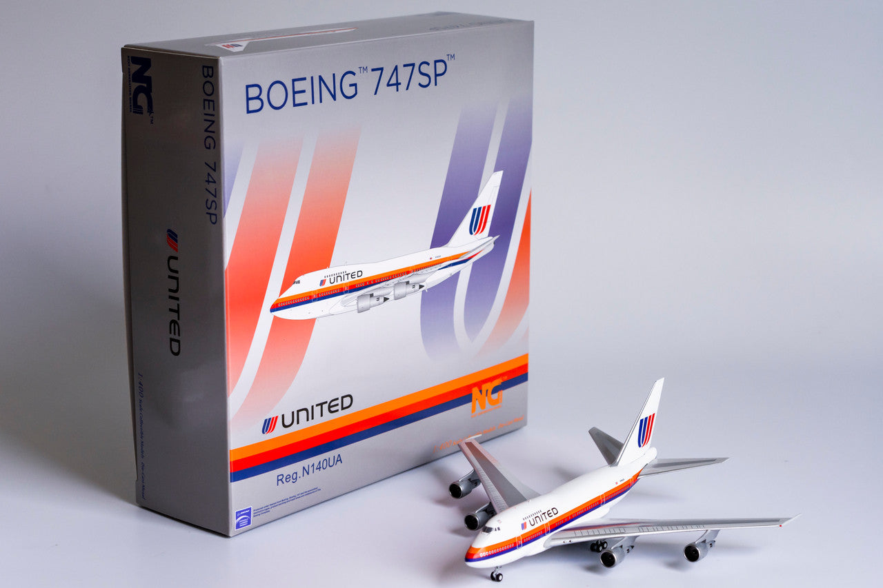 NG Models United Airlines Boeing 747SP N140UA (“Saul Bass" livery; large 'United' titles) 1/400 Scale