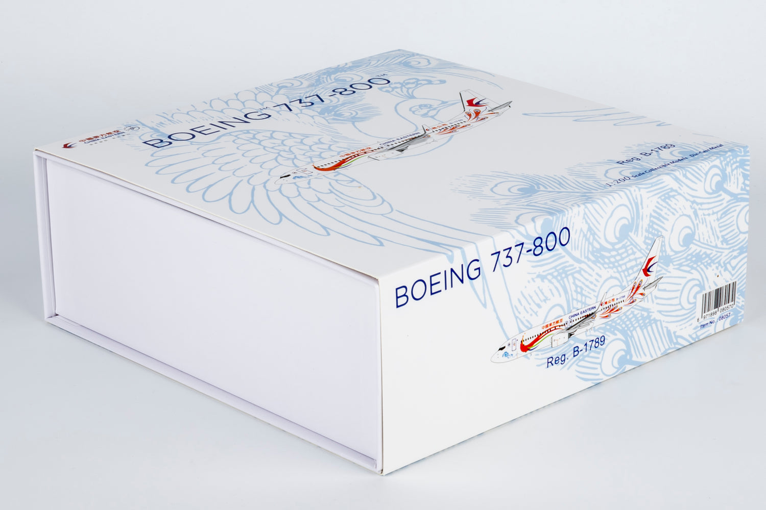 NG Models China Eastern Airlines "Orange Peacock" livery Boeing 737-800/w B-1789 1/200 Aircraft Scale Model