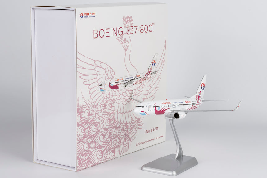 NG Models China Eastern Airlines “Purple Peacock” Boeing 737-800/w B-5701 1/200 Aircraft Scale Model