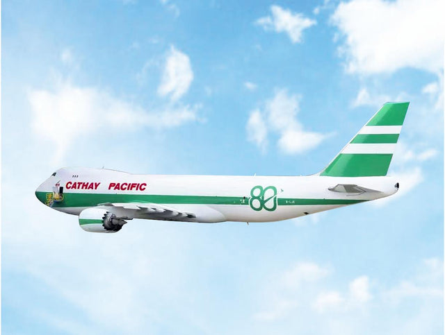 Phoenix Cathay Pacific Cargo Boeing B747-8F B-LJE "80 years lettuce" 1/400 Aircraft Scale Model