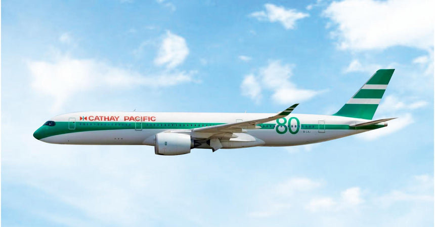 Phoenix Cathay Pacific 80 years lettuce Airbus A350-900 B-LRJ 1/400 Aircraft Scale Model