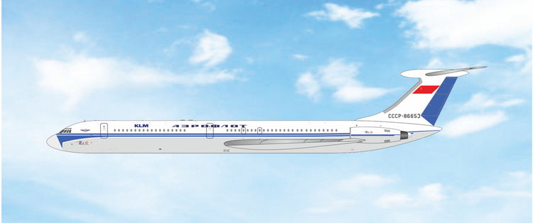 Phoenix Aeroflot/KLM Ilyushin IL-62 CCCP-86653 1/400 Aircraft Scale Model