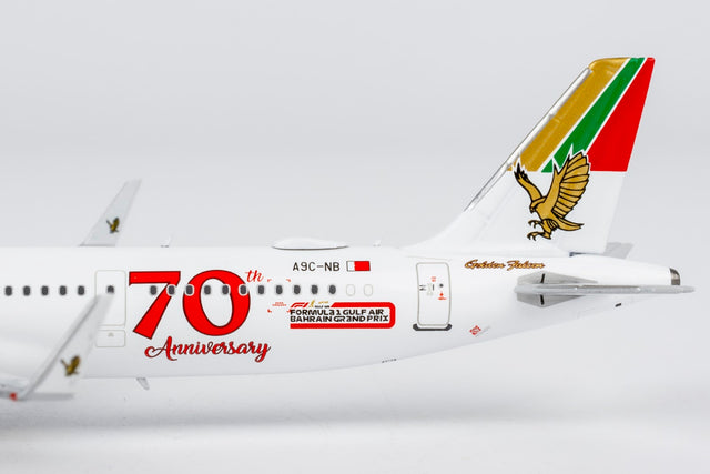 NG Models Gulf Air Airbus A321neo A9C-NB (70th Anniversary livery) 1/400 Aircraft Scale Model