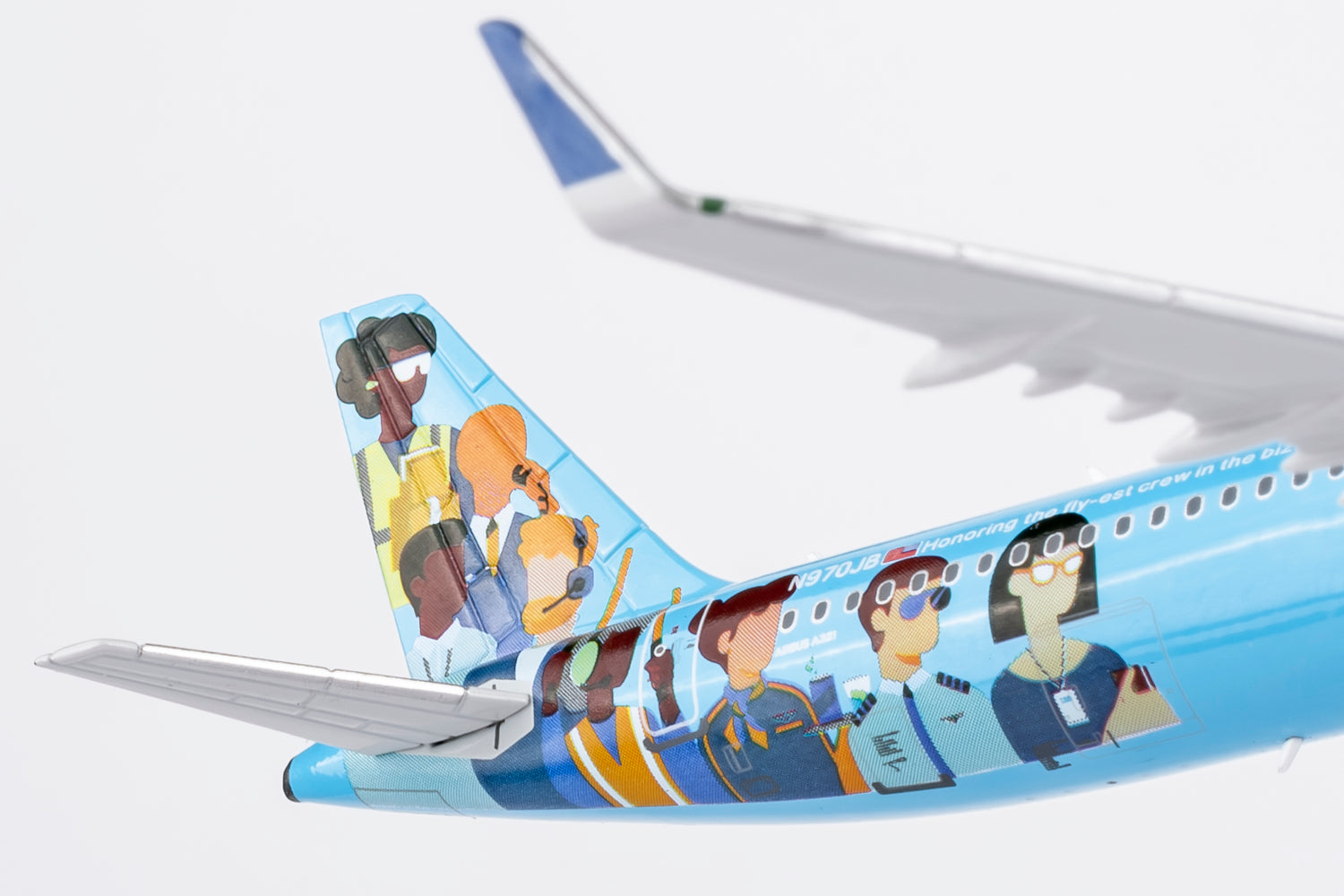 NG Models JetBlue Airways (Blueunity) Airbus A321-200/w N970JB 1/400 Scale