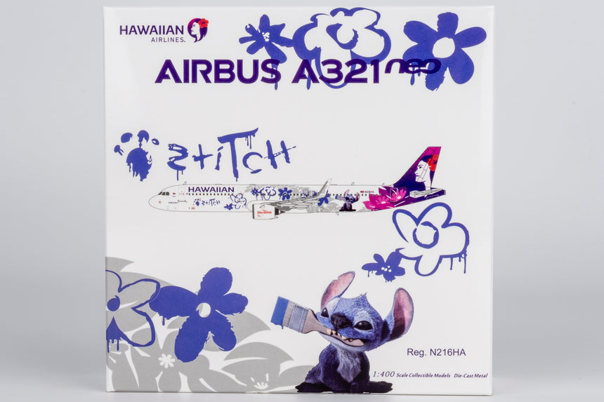 NG Models Hawaiian Airlines Airbus A321neo N216HA 1/400 Aircraft Scale Model