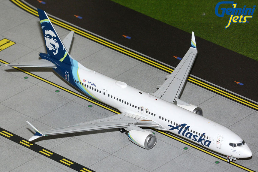 GeminiJets Alaska Airlines Boeing B737 MAX 9 N708AL 1/200 Aircraft Scale Model