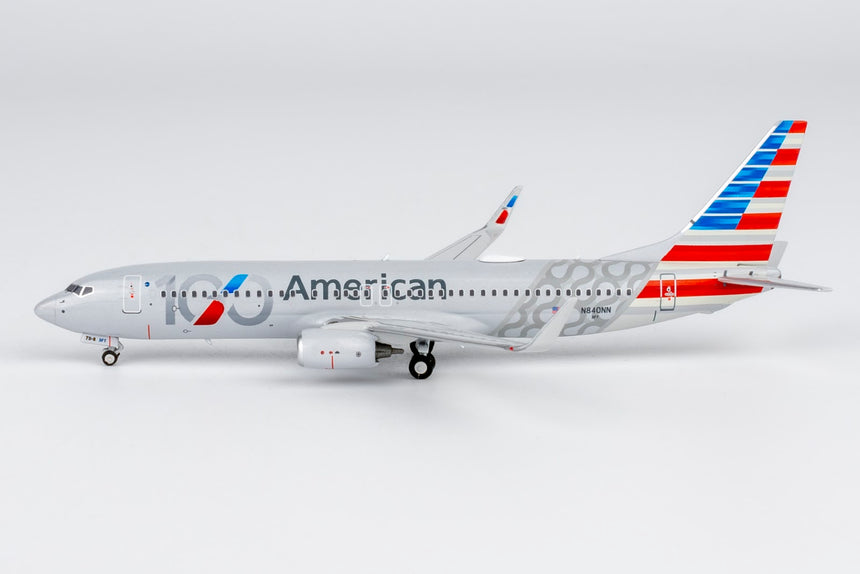 NG Models American Airlines Boeing 737-800 N840NN (100th Anniversary) 1/400 Aircraft Scale Model