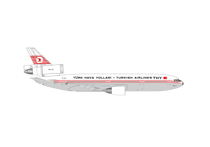 Herpa Turkish Airlines McDonnell Douglas DC-10-10 - TC-JAU "Istanbul" 1/500 Aircraft Scale Model
