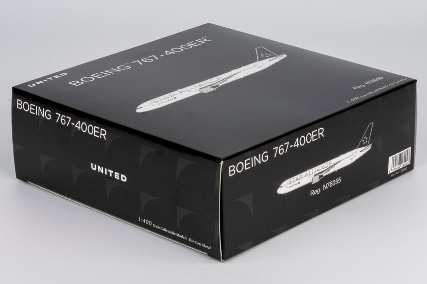 NG Models United Airlines (Star Alliance livery) Boeing 767-400ER N76055 1/400 Aircraft Scale Model
