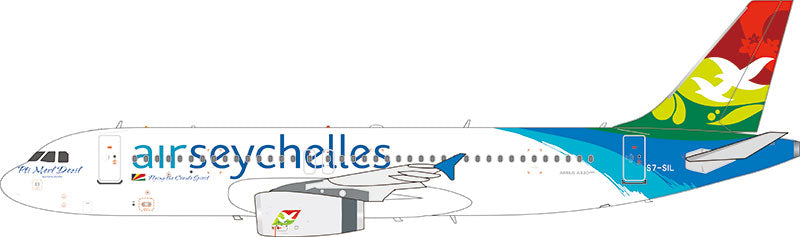Aviation400 Air Seychelles Airbus A320-200 S7-SIL 1/400 Aircraft Scale Model