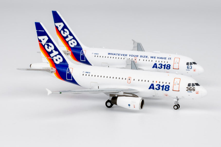 NG Models Airbus Industrie Airbus A318-100 F-WWIB with "What Ever Your Size, We Have It." titles 1/400 Aircraft Scale Model