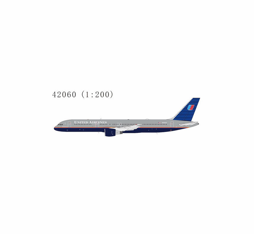 NG Models United Airlines Boeing 757-200 N510UA (Blue Tulip livery; without winglets; with Oscars trophy decal behind flight deck) 1/200 Aircraft Scale Model