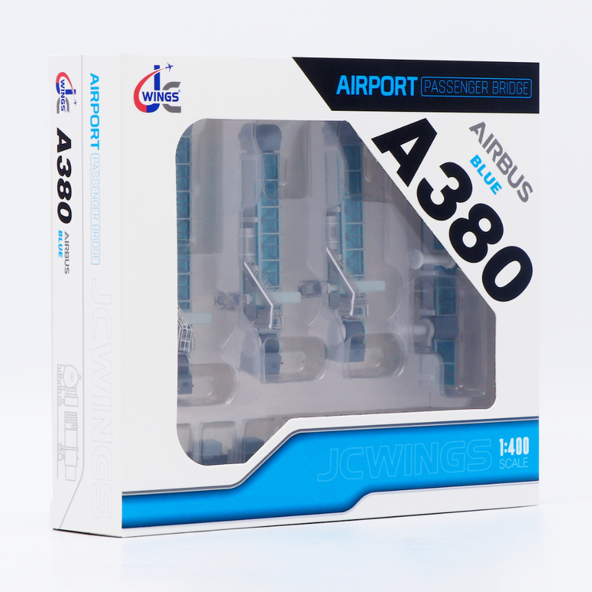 JC Wings Air Passenger Bridge A380 (Blue) 1/400 Scale Model Accessory