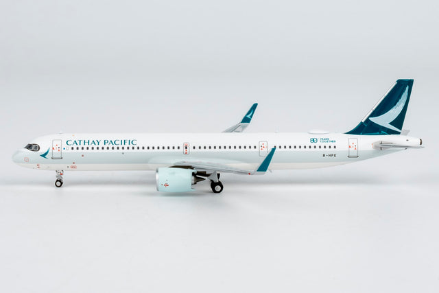 NG Models Cathay Pacific Airways Airbus A321neo B-HPE ("80 Years Together" sticker) 1/400 Aircraft Scale Model