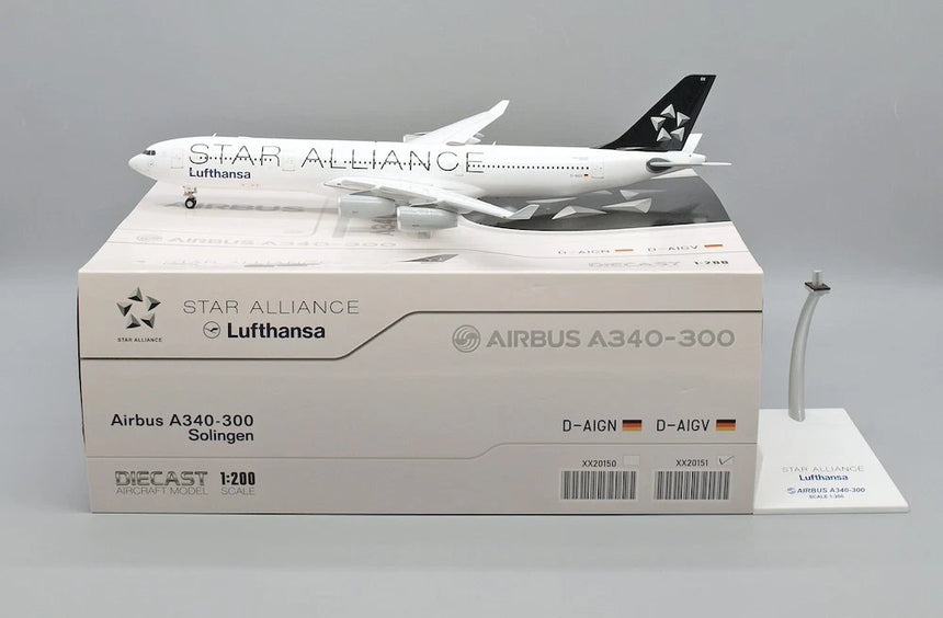 JC Wings Lufthansa Airbus A340-300 (D-AIGV) 1/200 Aircraft Scale Model