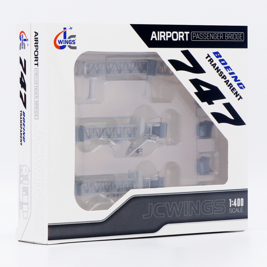 JC Wings Air Passenger Bridge B747 (Transparent) 1/400 Scale Model Accessory