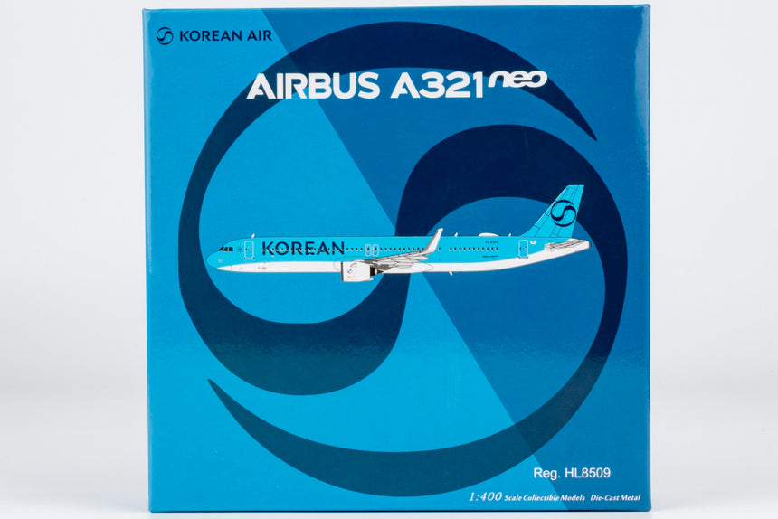 NG Models Korean Air Airbus A321neo HL8509 (Korean Air's first A321 in 2025's new standard livery) 1/400 Aircraft Scale Model