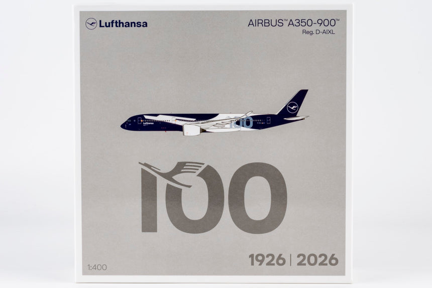 NG Models Lufthansa Airbus A350-900 D-AIXL (100 Years Anniversary) 1/400 Aircraft Scale Model