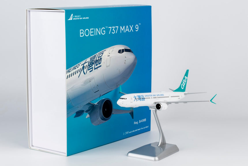 NG Models Greater Bay Airlines Boeing 737 MAX 9 B-KWB 1/200 Aircraft Scale Model