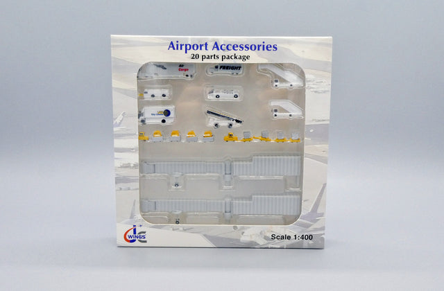 JC Wings Airport Accessories Pack of 20 Parts 1/400 Scale Model Accessory
