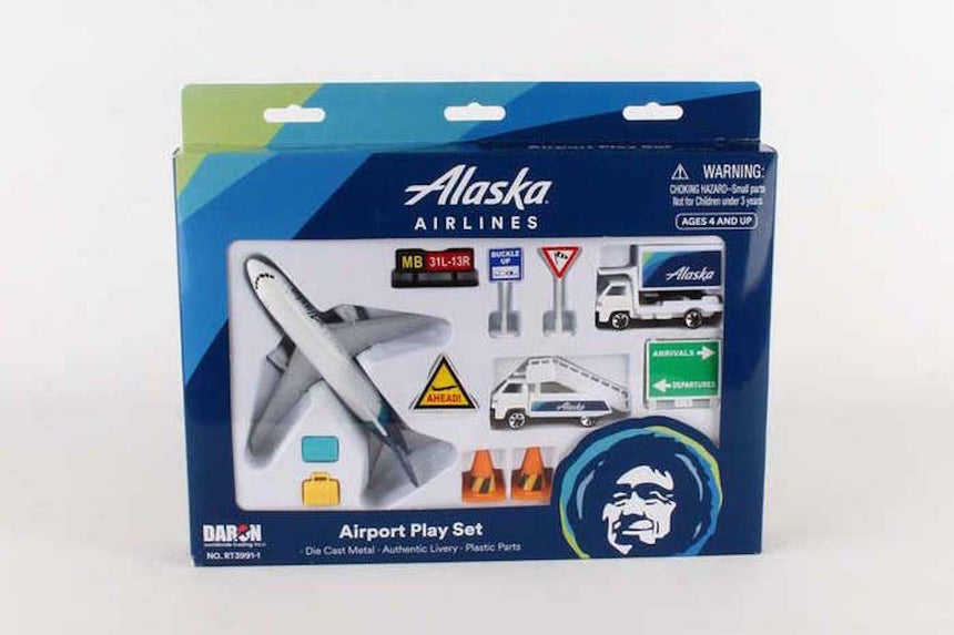 Alaska Airlines Model Airport Play Set Toy