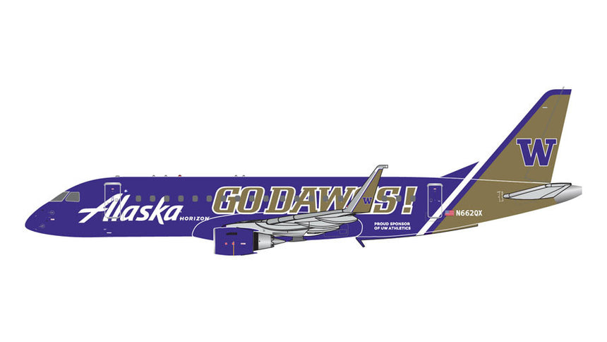 GeminiJets Alaska Airlines/Horizon Air Embraer ERJ-175 N662QX University Of Washington "Go Dawgs" 1/400 Aircraft Scale Model