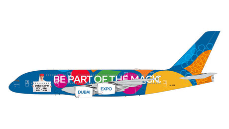 GeminiJets Emirates Airbus A380 A6-EEW Dubai Expo/Be Art Of The Magic 1/200 Aircraft Scale Model