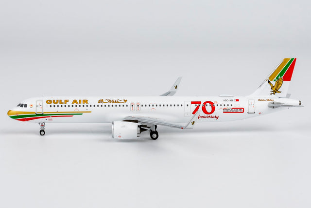 NG Models Gulf Air Airbus A321neo A9C-NB (70th Anniversary livery) 1/400 Aircraft Scale Model