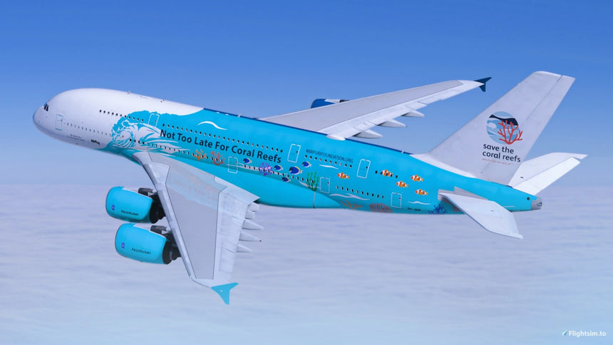 PPC Models HiFly Airbus A380 Save The Coral Reefs 1/200 Aircraft Scale Model