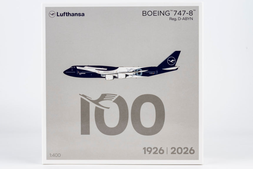 NG Models Lufthansa Boeing B747-8i D-ABYN 100 Years Anniversary 1/400 Aircraft Scale Model
