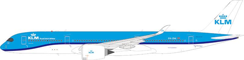 Aviation400 KLM Royal Dutch Airlines Airbus A350-900 PH-ZNA (first A350-900; detachable gear) 1/400 Aircraft Scale Model