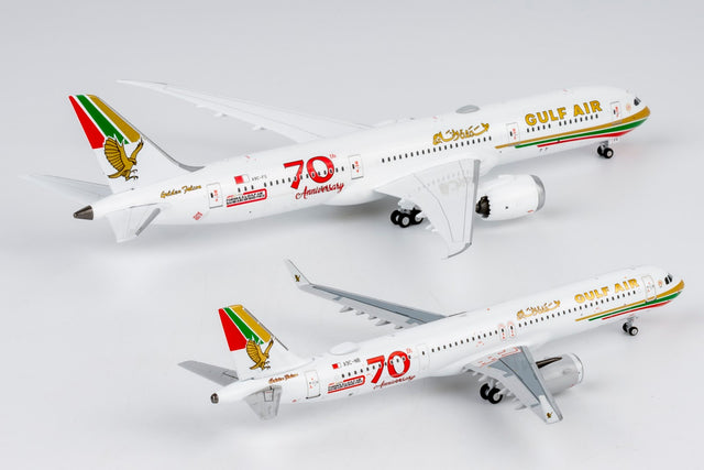NG Models Gulf Air Airbus A321neo A9C-NB (70th Anniversary livery) 1/400 Aircraft Scale Model