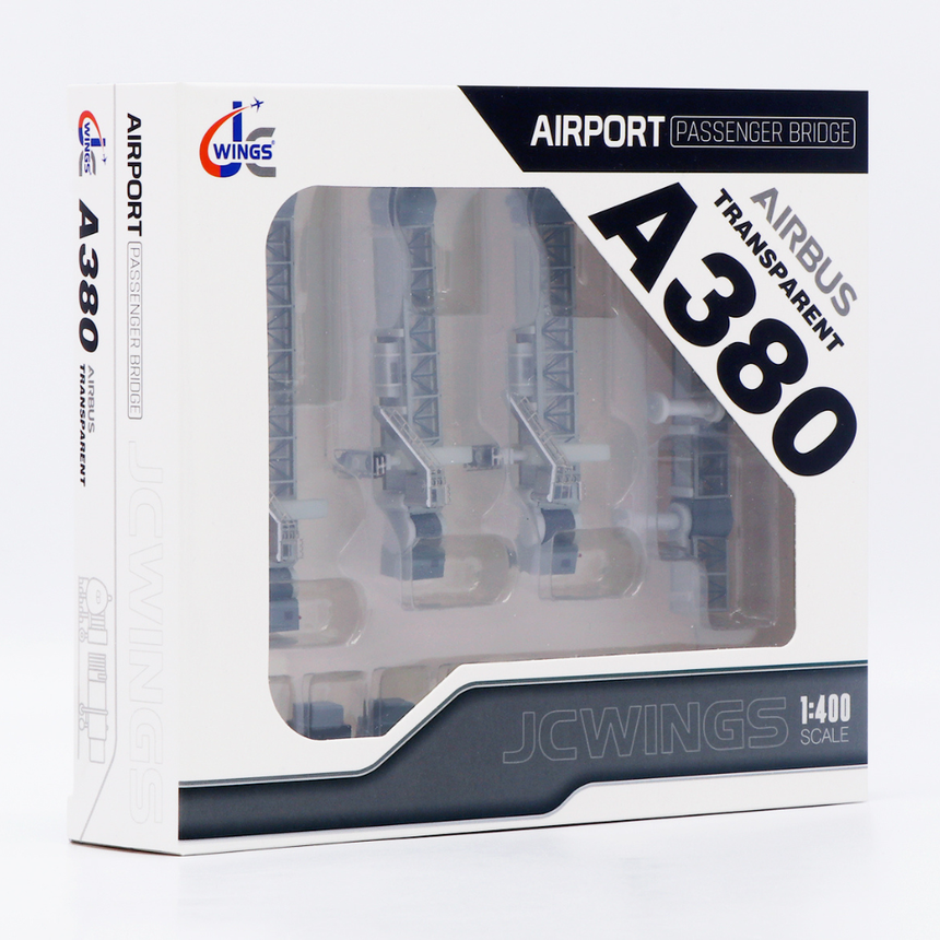 JC Wings Air Passenger Bridge A380 (Transparent) 1/400 Scale Model Accessory