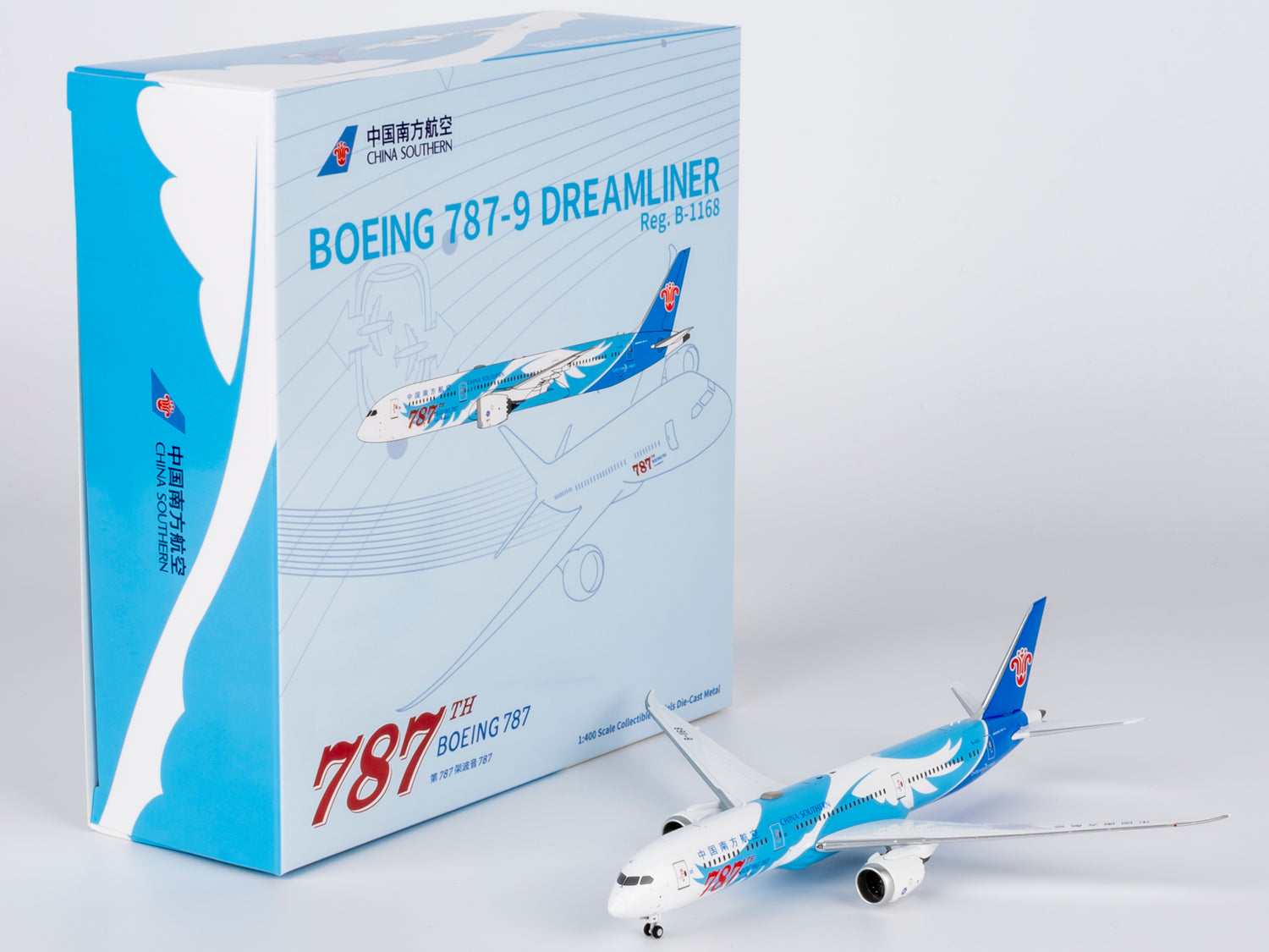 NG Models China Southern Airlines the 787th 787 ever delivered Boeing 787-9 Dreamliner B-1168 1/400 Scale