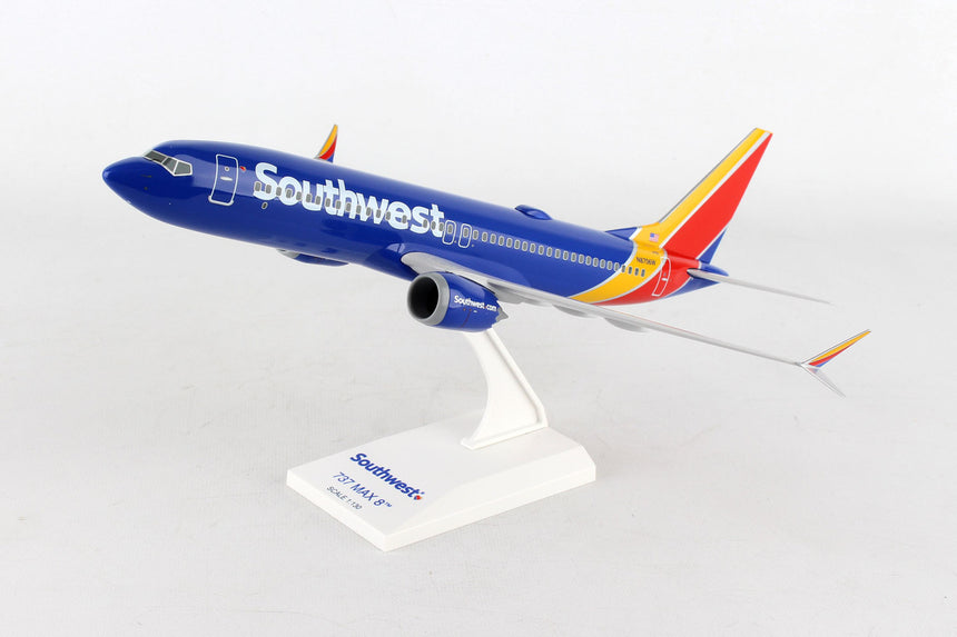 SkyMarks Southwest Airlines Boeing 737-Max8 W/Wifi Dome 1/130 Aircraft Scale Model