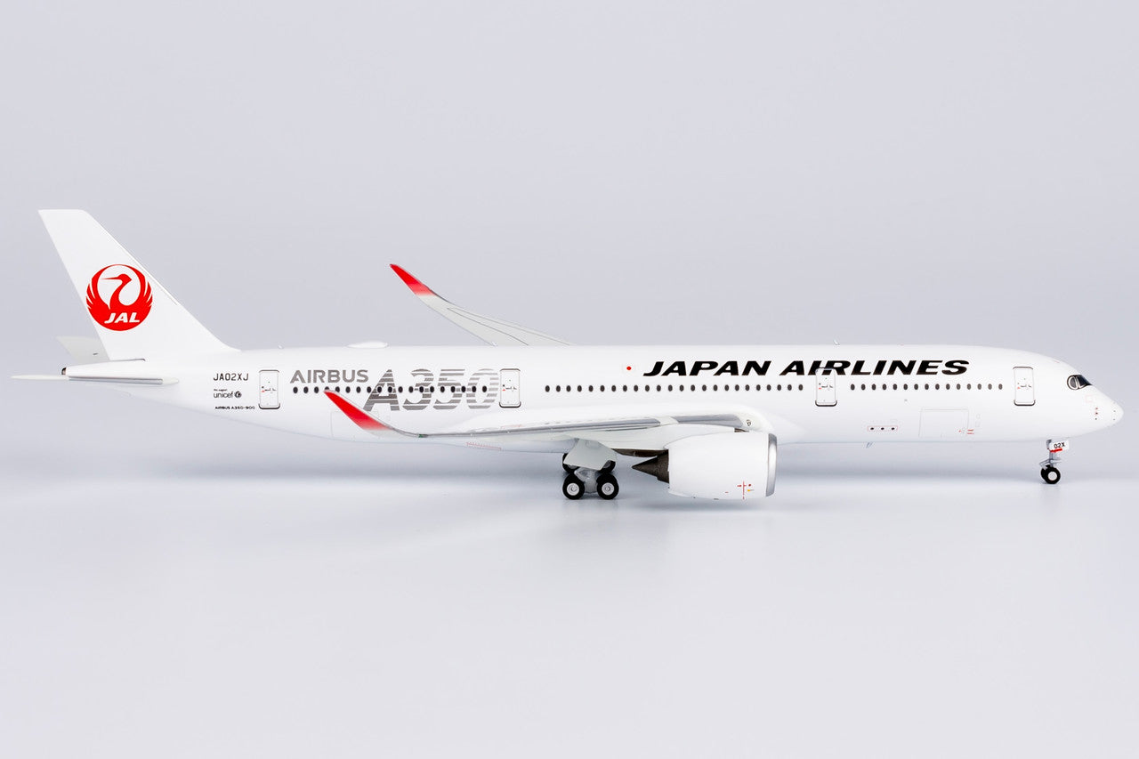 NG Models Japan Airlines (JAL) (Silver "AIRBUS A350" Titles) Airbus A350-900 JA02XJ 1/400 Scale