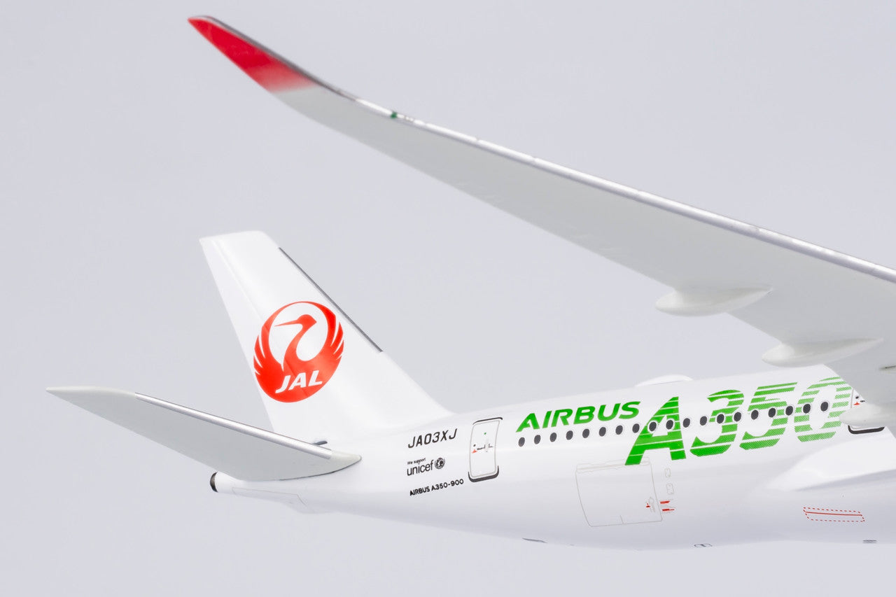 NG Models Japan Airlines (JAL) (Green "AIRBUS A350" Titles) Airbus A350-900 JA03XJ 1/400 Scale