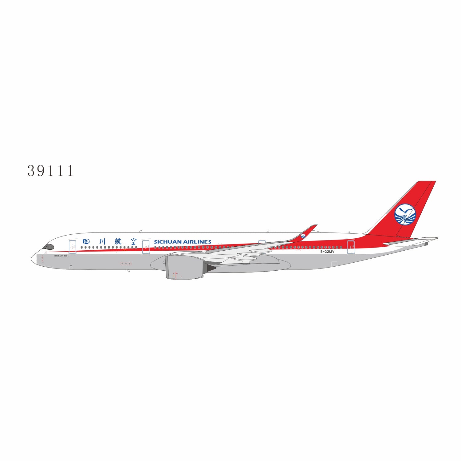 NG Models Sichuan Airlines (revised winglets) Airbus A350-900 B-32MV 1/400 Aircraft Scale Model