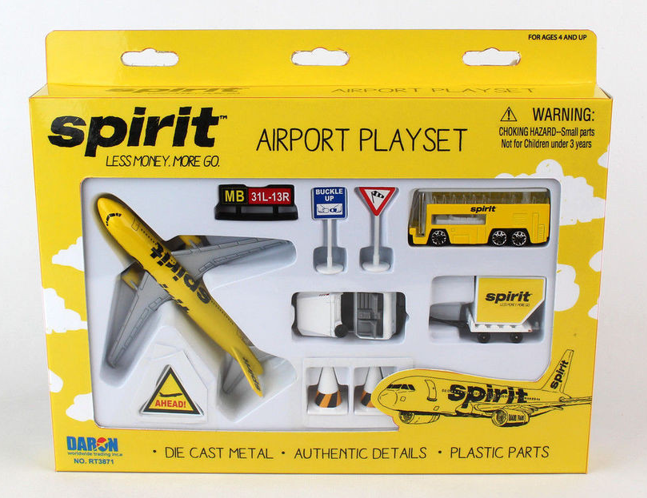 Spirit Airlines Model Airport Play Set Toy