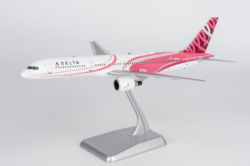 NG Models Delta Air Lines (special Song paint scheme for Breast Cancer Awareness) Boeing 757-200/w N610DL 1/200 Aircraft Scale Model