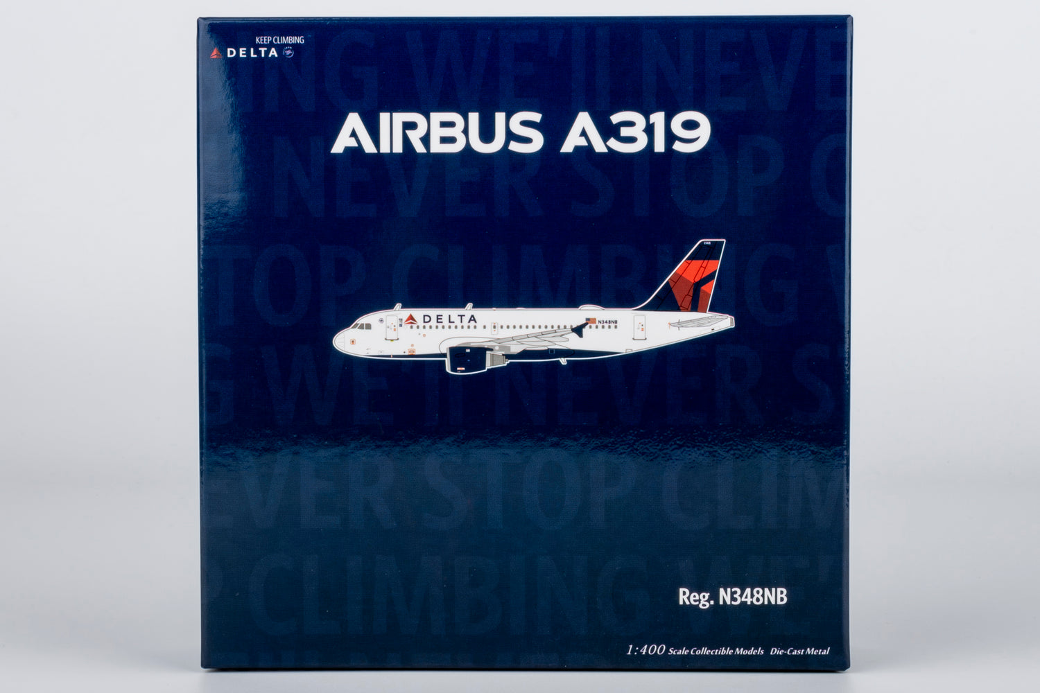 NG Models Delta Air Lines (large title) Airbus A319-100 N348NB 1/400 Aircraft Scale Model