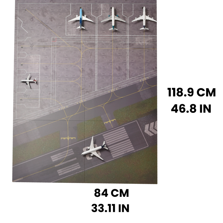 AMS 1/400 & 1/500 Scale Angled Runway Foldable Hard-Board Airport Mat