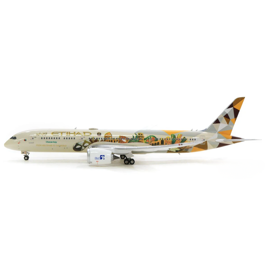 Phoenix Etihad Airways Boeing 787-9 'Choose Italy' A6-BLH 1/400 Aircraft Scale Model