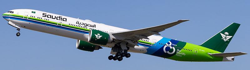 Aviation400 Saudia Boeing 777-3FGER HZ-AK36 "80 Years" (detachable gear) 1/400 Aircraft Scale Model